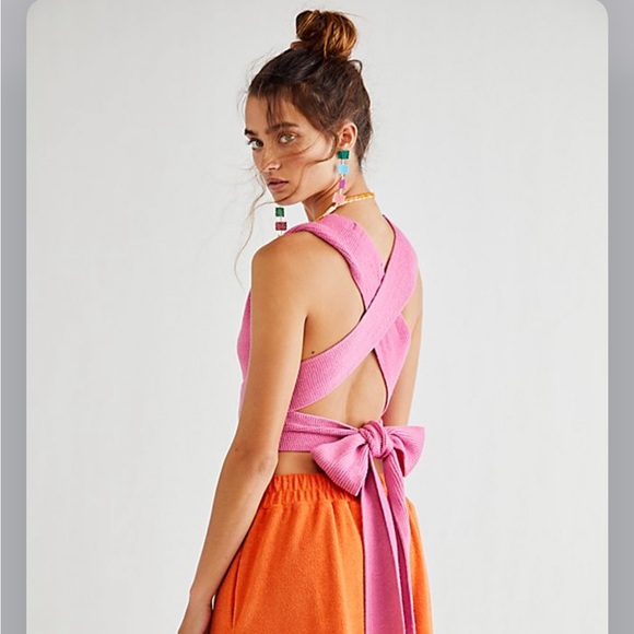 Free People Tops - SOLD Free People Orchid Convertible Sweater Tank in Jelly Bean